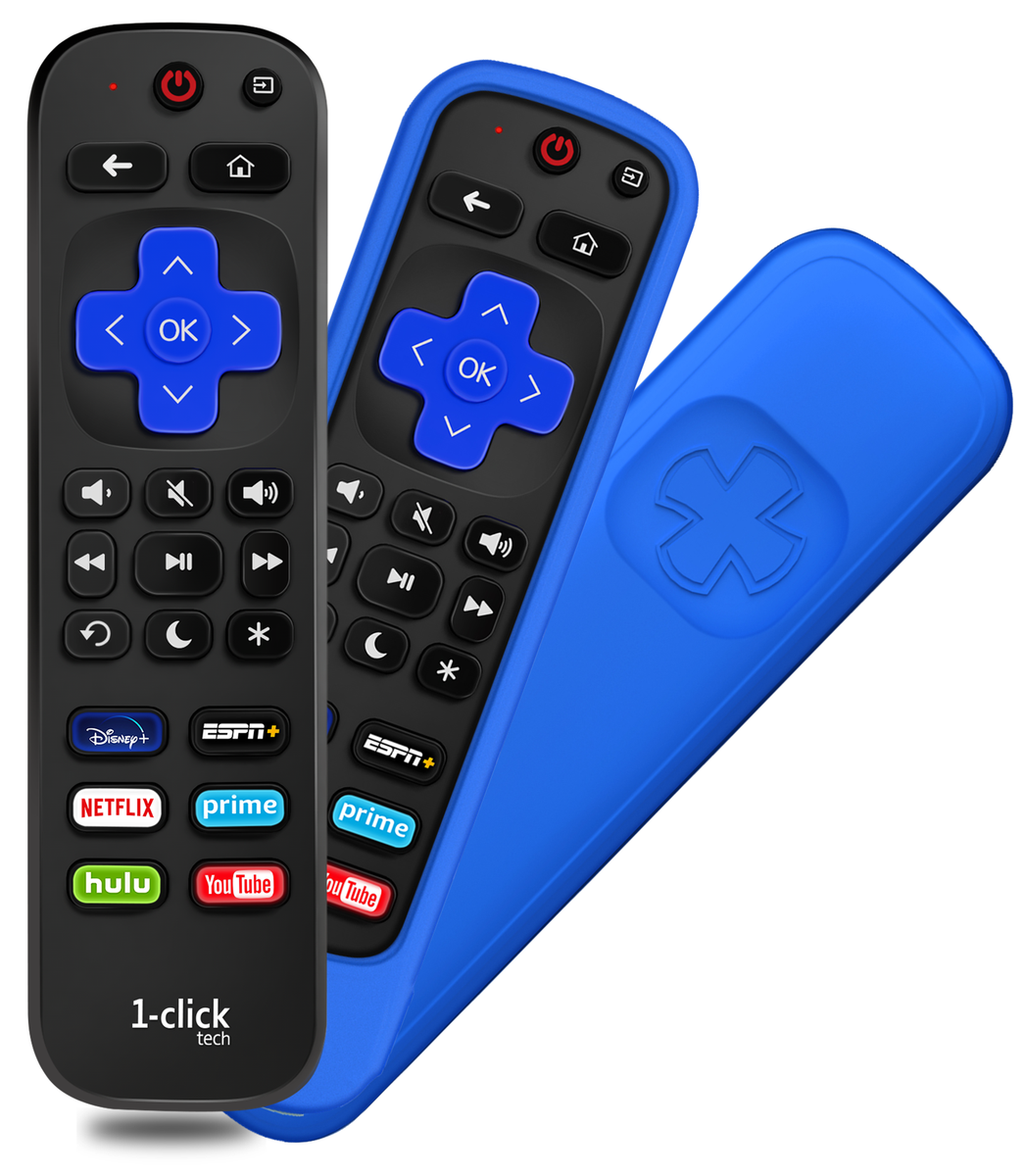[w/Cover] 1-clicktech Remote for All【Roku TV】and【Roku Box】[NOT for Rok