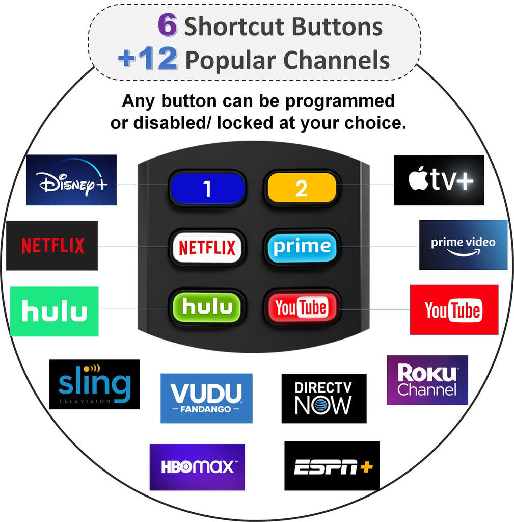 Original TCL Roku TV Remote Control Netflix/Disney Plus/Apple TV+/HBO Max  Keys