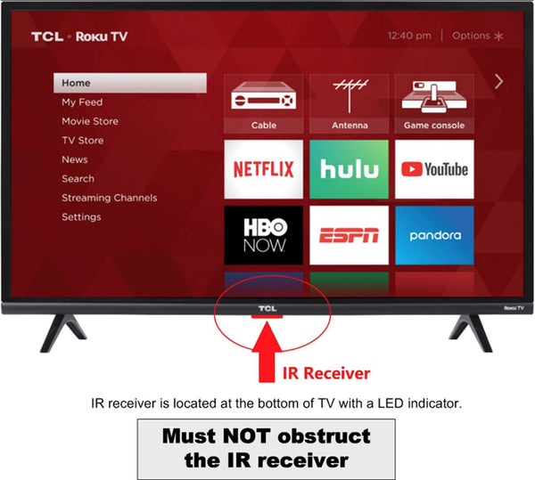 1-clicktech (iKuTV-V7) Remote for All Roku TV Brands and Roku Boxes [NOT for Roku Stick]
